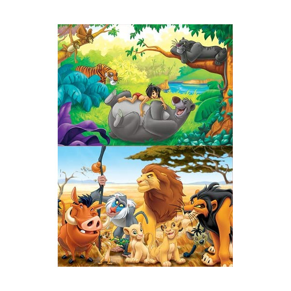 Puzzle - Le roi lion - Le livre de la jungle - Disney - 50 pièces - Educa