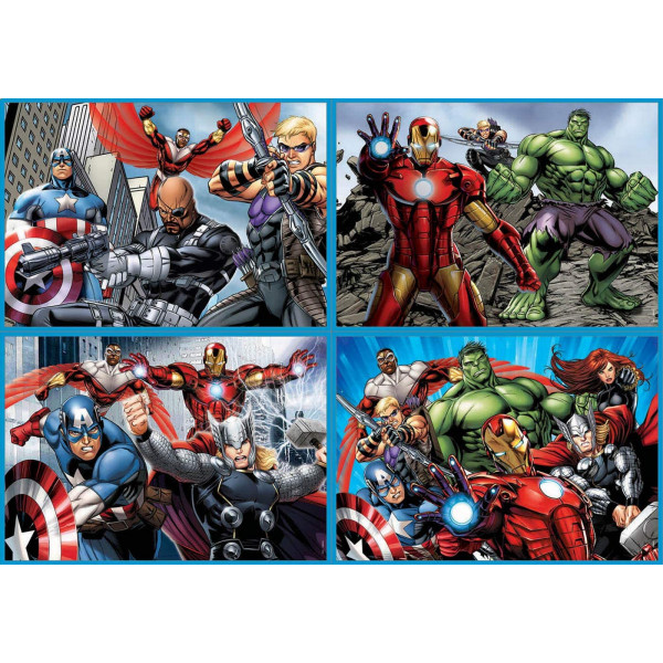 Puzzle - Super héros - Avengers - Marvel - 4 puzzles - Dès 5 ans - Educa