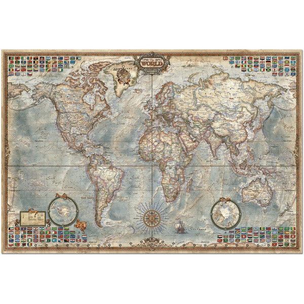 photo-Puzzle - Carte du monde historique - Map Monde - 4000 pièces - Educa