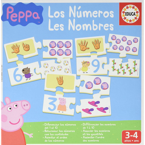 photo-Jeu de société - Peppa Pig - J'apprends les chiffres - Dès 3 ans - Educa