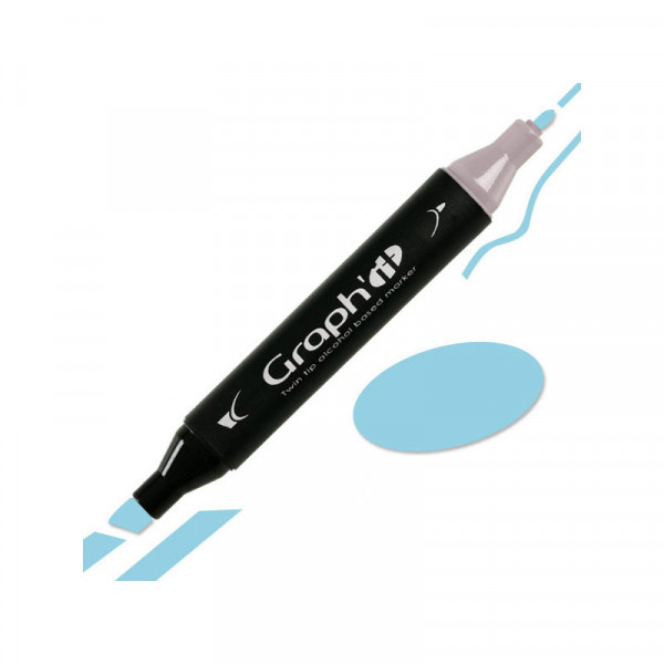 photo-Marqueur - GRAPH'IT - Bleu - Caribbean - 7140 - Deux pointes - Dessin - Illustration