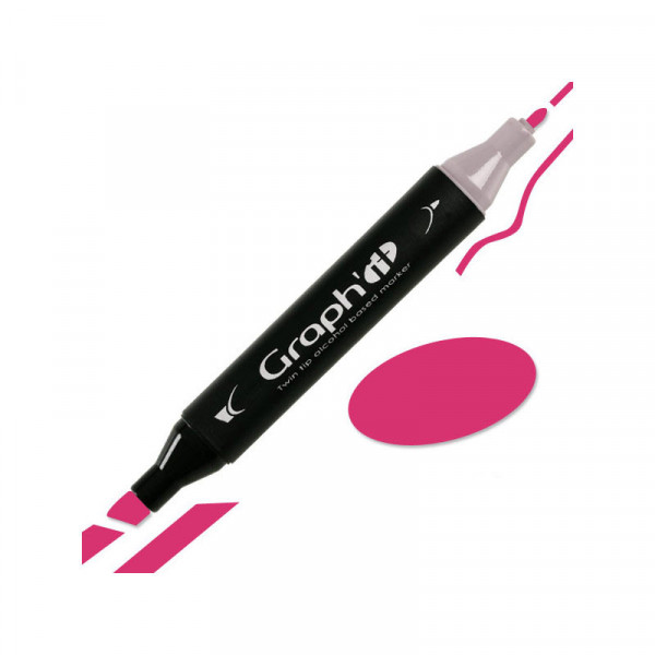 photo-Marqueur - GRAPH'IT - Rose - Cherry - 5270 - Deux pointes - Dessin - Illustration