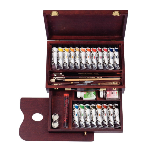 Peinture acrylique - Coffret bois - 20 tubes de 40 ml - Rembrandt