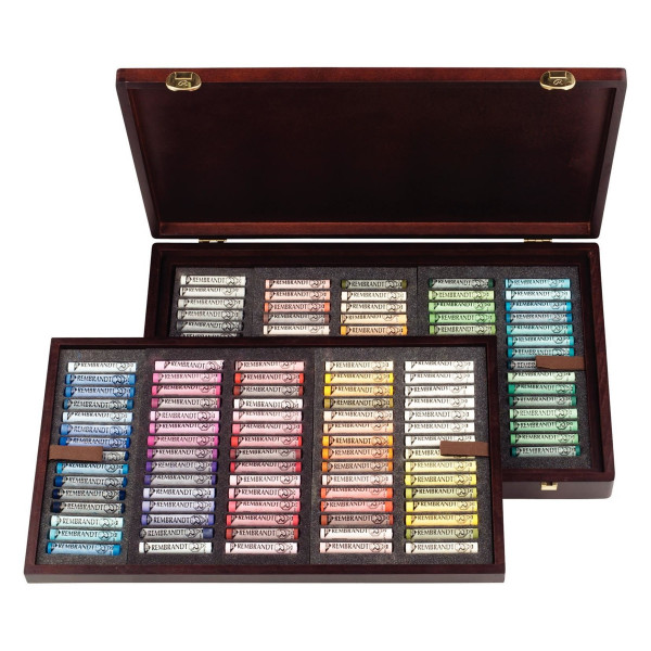 photo-Pastels - Tendre - Coffret bois master - 150 couleurs - Rembrandt - Beaux-arts
