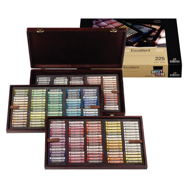 photo-Pastels tendres - Coffret excellent - 225 pastels - Rembrandt
