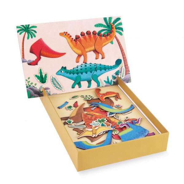 Jeu - Magnets - Puzzle magnétique - Dinosaures - Enfant - Apli Kids