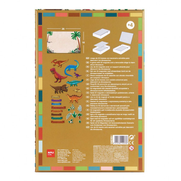 Jeu - Magnets - Puzzle magnétique - Dinosaures - Enfant - Apli Kids