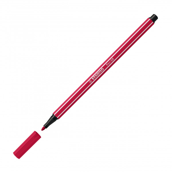 Feutre de dessin STABILO Pen 68 - pointe moyenne - Rouge bordeaux 50