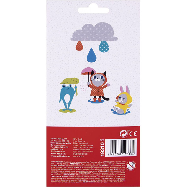 Gommettes - Stickers - Animaux - Jour de pluie - 28 pièces - Apli Kids
