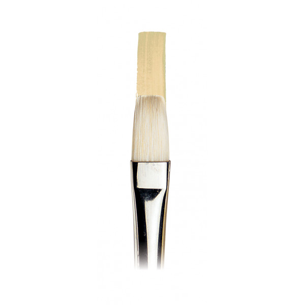 photo-Pinceau - Plat - Huile - Acrylique - Winsor et Newton - Artists - Soie de porc - N°6