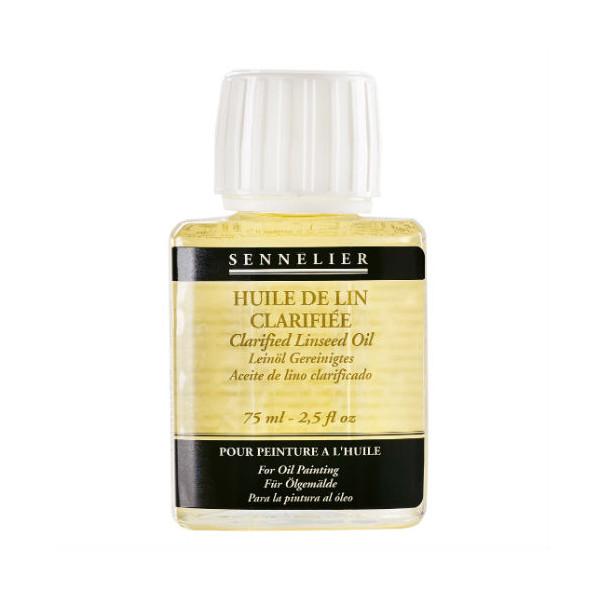 photo-Huile de lin clarifiée - Peinture à l'huile - Sennelier - 75ml