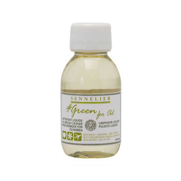 photo-Nettoyant pour pinceaux et brosses - Sennelier - Green for Oil - 100 ml