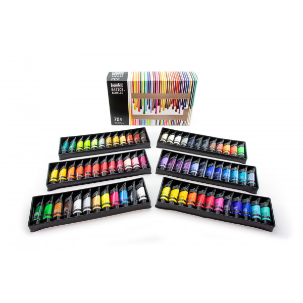 Set Peinture Acrylique de 72 tubes de 22 ml - Liquitex Basics