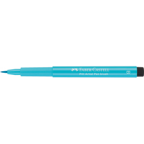 photo-Feutre à dessin - Pointe pinceau - Turquoise cobalt clair - Pitt Artist - Faber-Castell