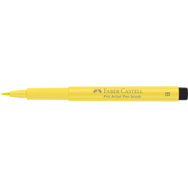 photo-Feutre à dessin - Pointe pinceau - Jaune clair glacis - Pitt Artist - Faber-Castell