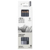 photo-6 crayons fusain - Doux - Moyen - Dur - Winsor et Newton - Studio Collection