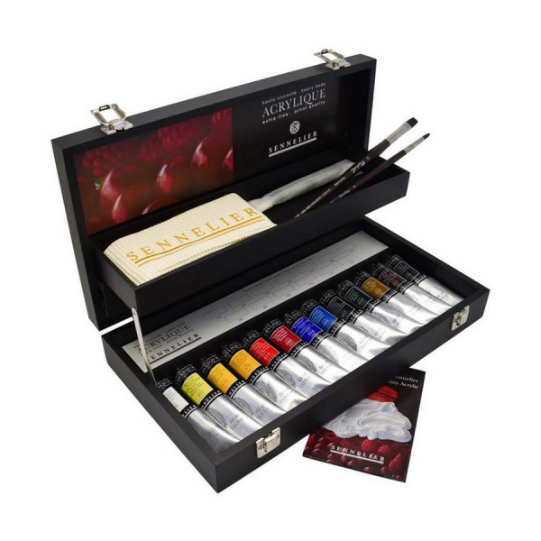 photo-Coffret - Peinture acrylique - Extra-fine - Sennelier - 13 tubes de 60 ml