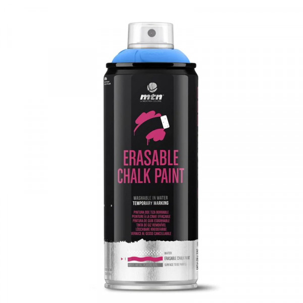 photo-Bombe de peinture - Peinture effaçable - Bleu - MTN PRO Chalk - 400ml