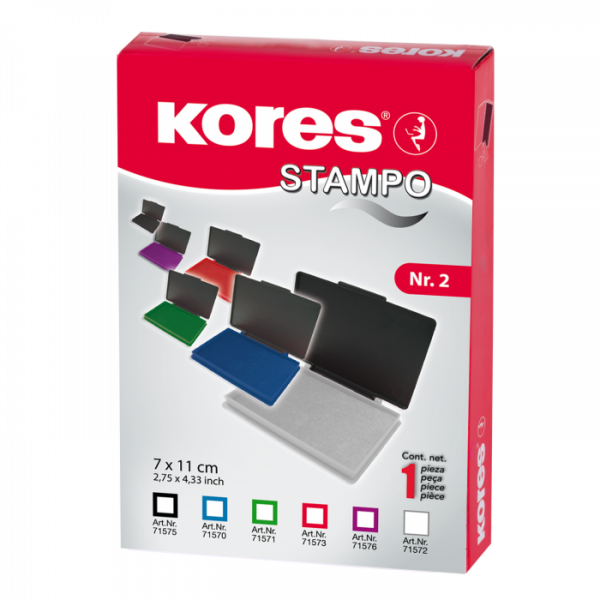 photo-Encreur pour tampon - Recharge pour tampon - A remplir - 7x11 cm - Kores - Stampo