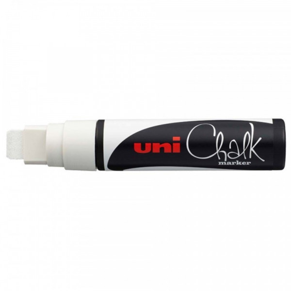 photo-Marqueur craie Uni chalk marker Uni Ball pointe extra large blanc