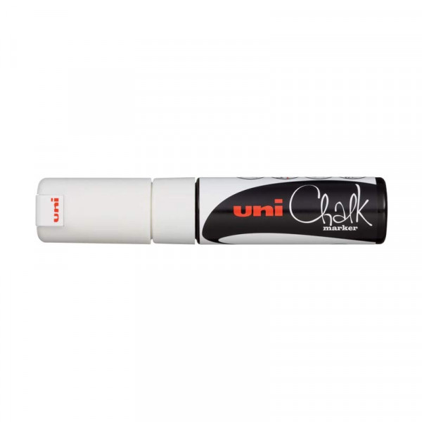 Marqueur craie Uni chalk marker Uni Ball pointe extra large blanc