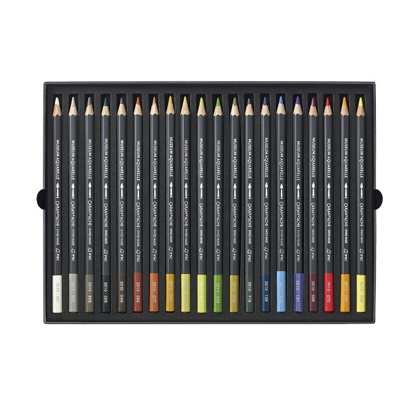 20 crayons de couleur - Caran d'Ache Museum - Assortiment couleurs paysage