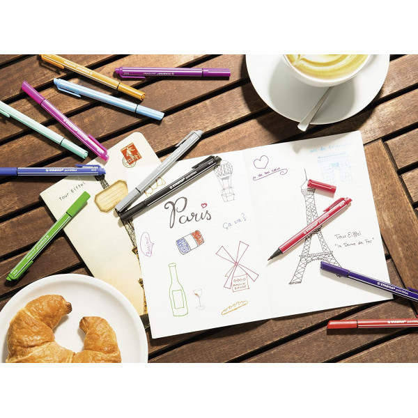 Etui de 15 stylos-feutres STABILO pointMax - pointe moyenne - Assortiment