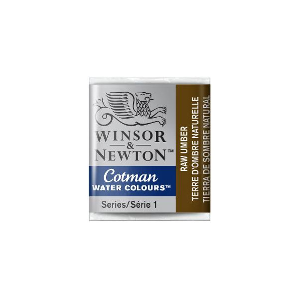 photo-Peinture aquarelle fine - 1/2 godet - Terre d'ombre naturelle - Cotman - Winsor et Newton