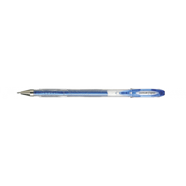Stylo - Encre gel pailletée - Bleu - Pointe 1mm - UniBall - Signo