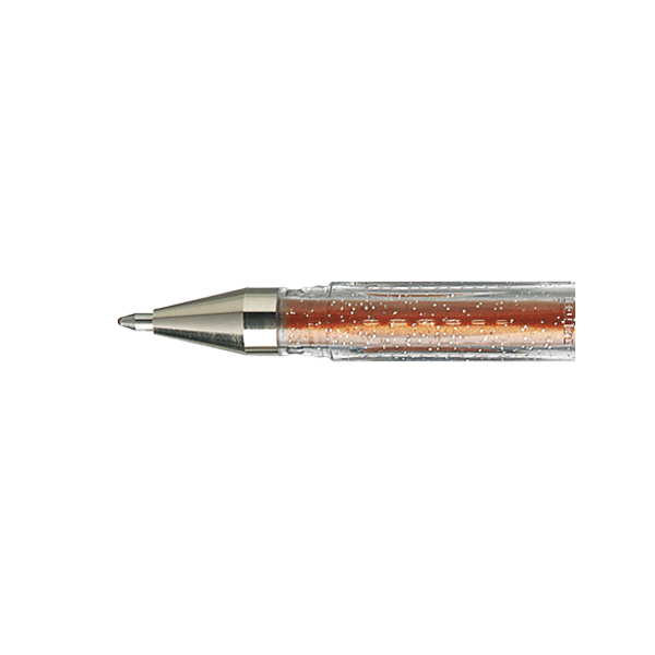 Stylo - Encre gel pailletée - Orange - Pointe 1mm - UniBall - Signo