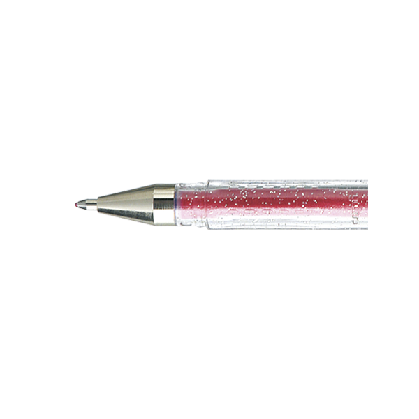 photo-Stylo - Encre gel pailletée - Rose - Pointe 1mm - UniBall - Signo