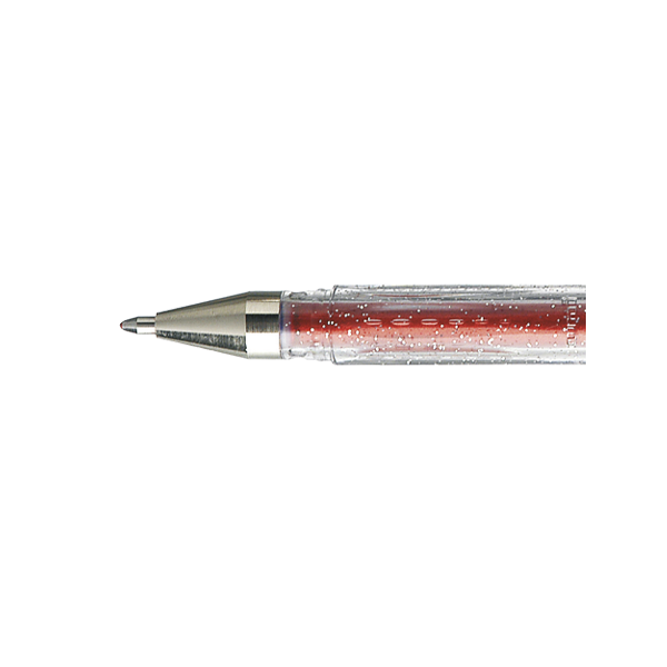 photo-Stylo - Encre gel pailletée - Rouge - Pointe 1mm - UniBall - Signo