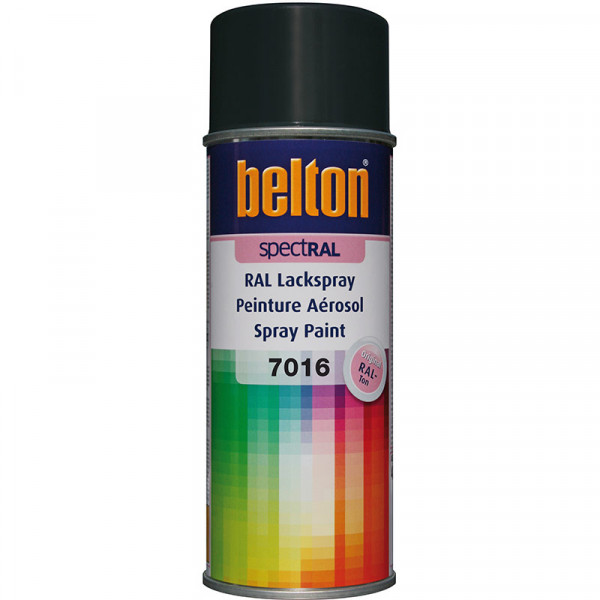 photo-Bombe de peinture Belton Spectral RAL7016 Gris anthracite mat 400ml