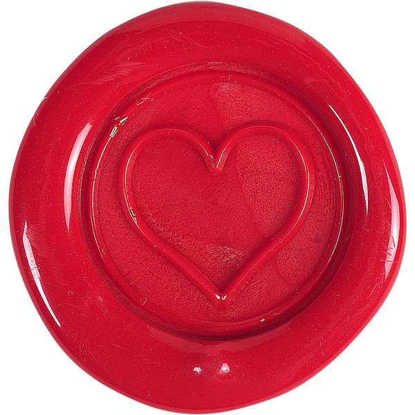 6 bâtons de cire à cacheter pour pistolet à cire - Rouge - Herbin