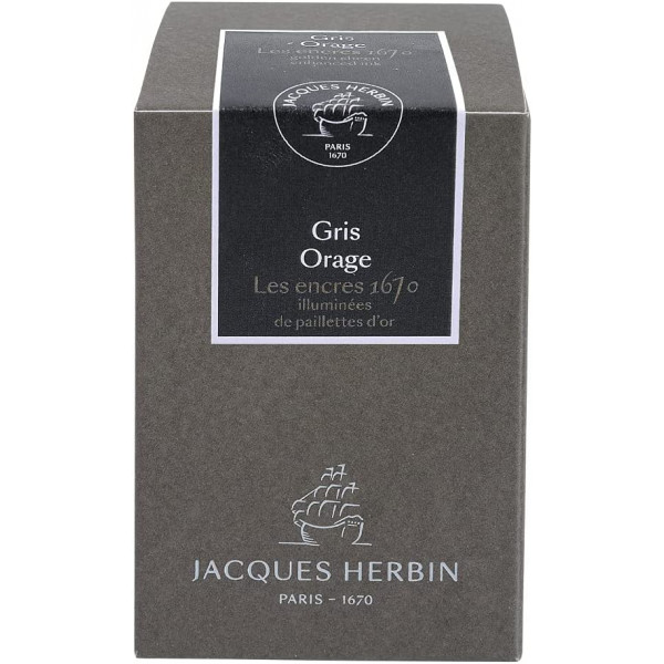 Encre pour calligraphie - Gris orage - Les encres 1670 - Herbin - Flacon 50ml