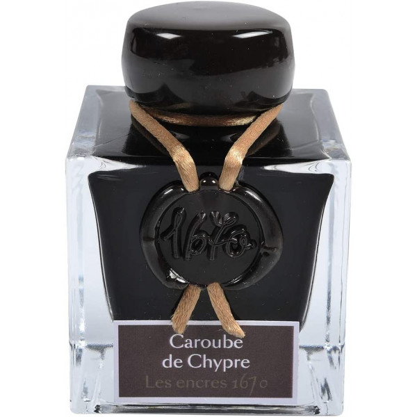 photo-Encre pour calligraphie - Caroube de Chypre - Les encres 1670 - Herbin - Flacon 50ml