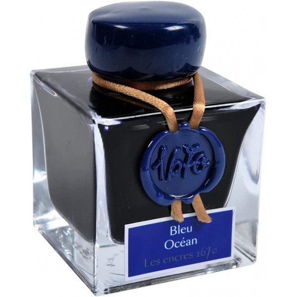 Encre pour calligraphie - Bleu océan - Les encres 1670 - Herbin - Flacon 50ml