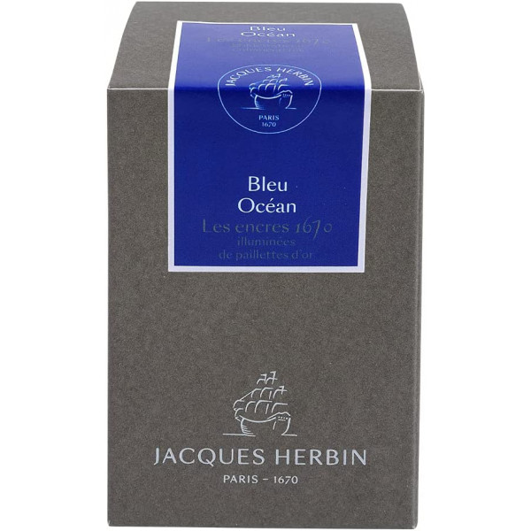 Encre pour calligraphie - Bleu océan - Les encres 1670 - Herbin - Flacon 50ml