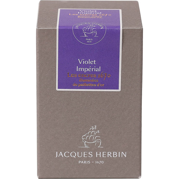 Encre pour calligraphie - Violet impérial - Les encres 1670 - Herbin - Flacon 50ml