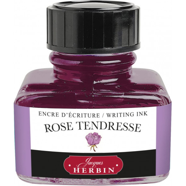Flacon d'encre pour stylo plume - Rose tendresse - Herbin - 30ml