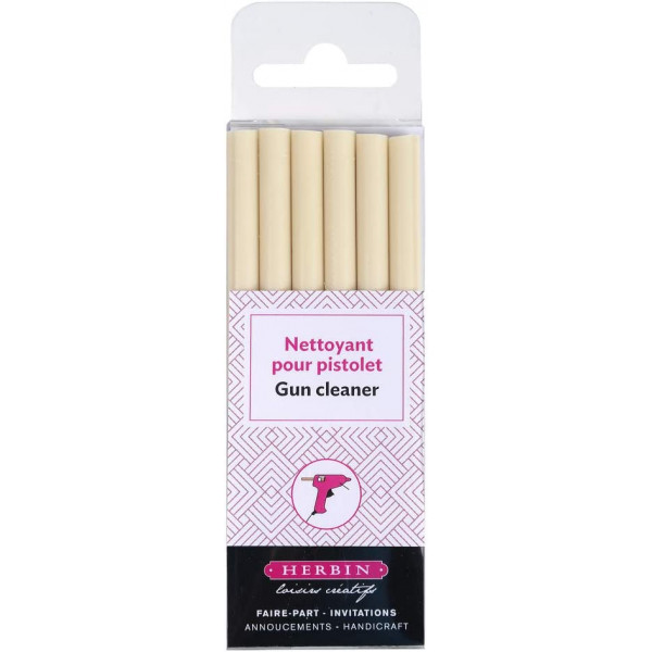 photo-6 bâtons de cire pour nettoyer le pistolet à cire - Incolore - Herbin