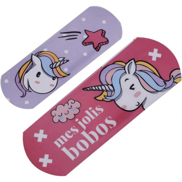 Boîte métal de 24 pansements - Enfants - Licorne