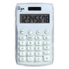 photo-Calculatrice de poche - Blanc - Energie solaire - 8 chiffres - Sign