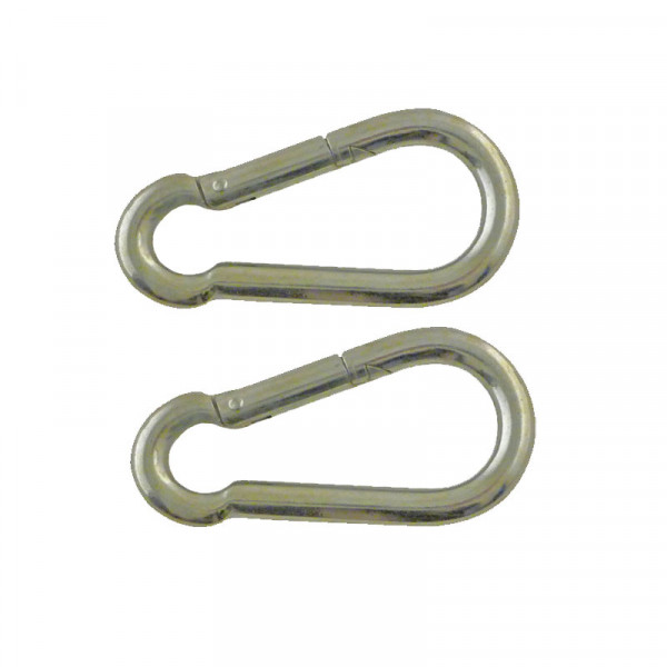 photo-Mousquetons - Métal - 6mm diamètre - 60mm longueur - Lot de 2 - Viso