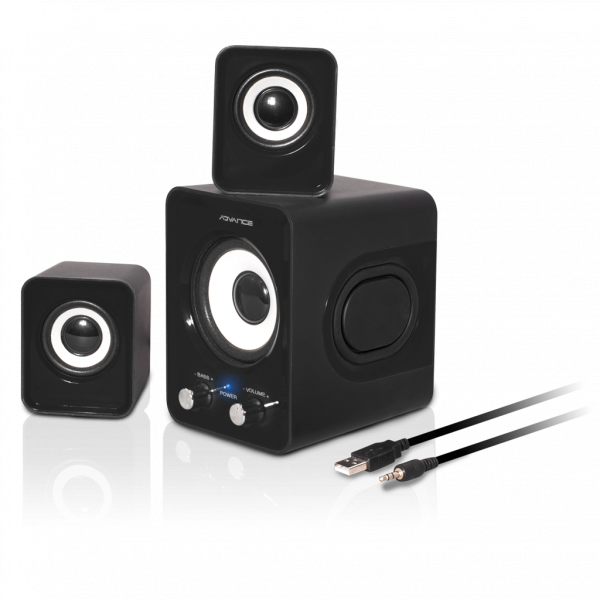 Enceintes pour ordinateur - 6W RMS - 2.1 - Noir - SoundPhonic - Advance