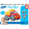 photo-Puzzle - 5 pièces - Bébé dès 2 ans - Camion - Tracteur - Bus - Moto - Educa