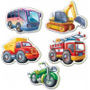 Puzzle - 5 pièces - Bébé dès 2 ans - Camion - Tracteur - Bus - Moto - Educa