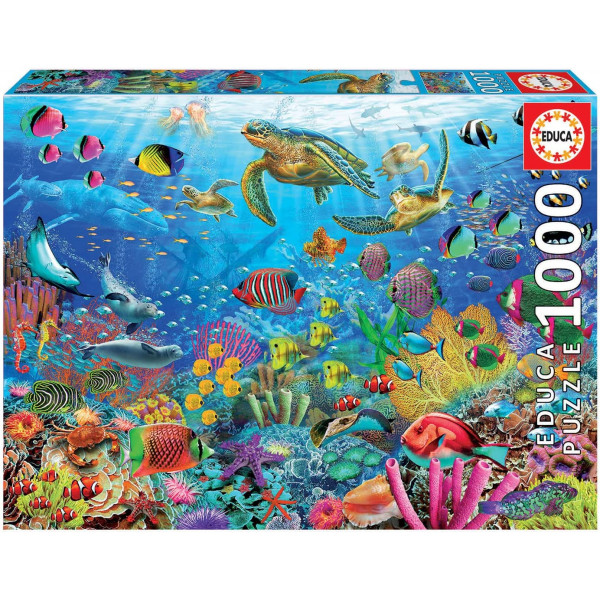 photo-Puzzle - 1000 pièces - 68x48 cm - Les tortues au paradis - Educa