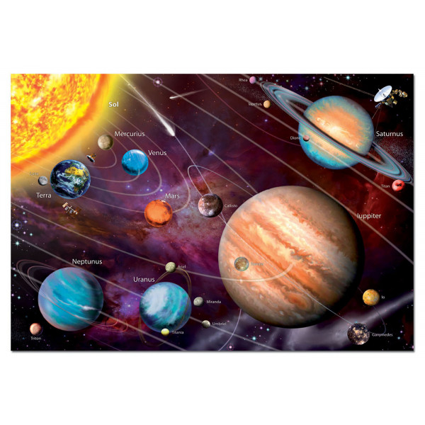 Puzzle - 1000 pièces - Effet néon - Le système solaire - Educa