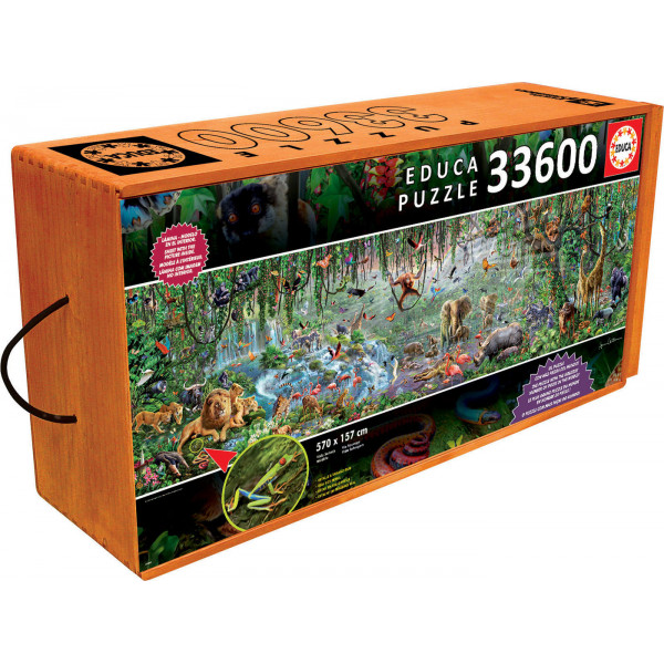 photo-Puzzle - 33600 pièces - 570 x 157 cm - Animaux de la vie sauvage - Educa